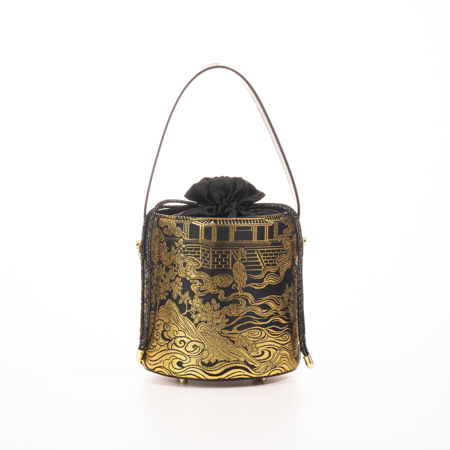 "A Glance Back of Immortal Crane" Bucket Handbag