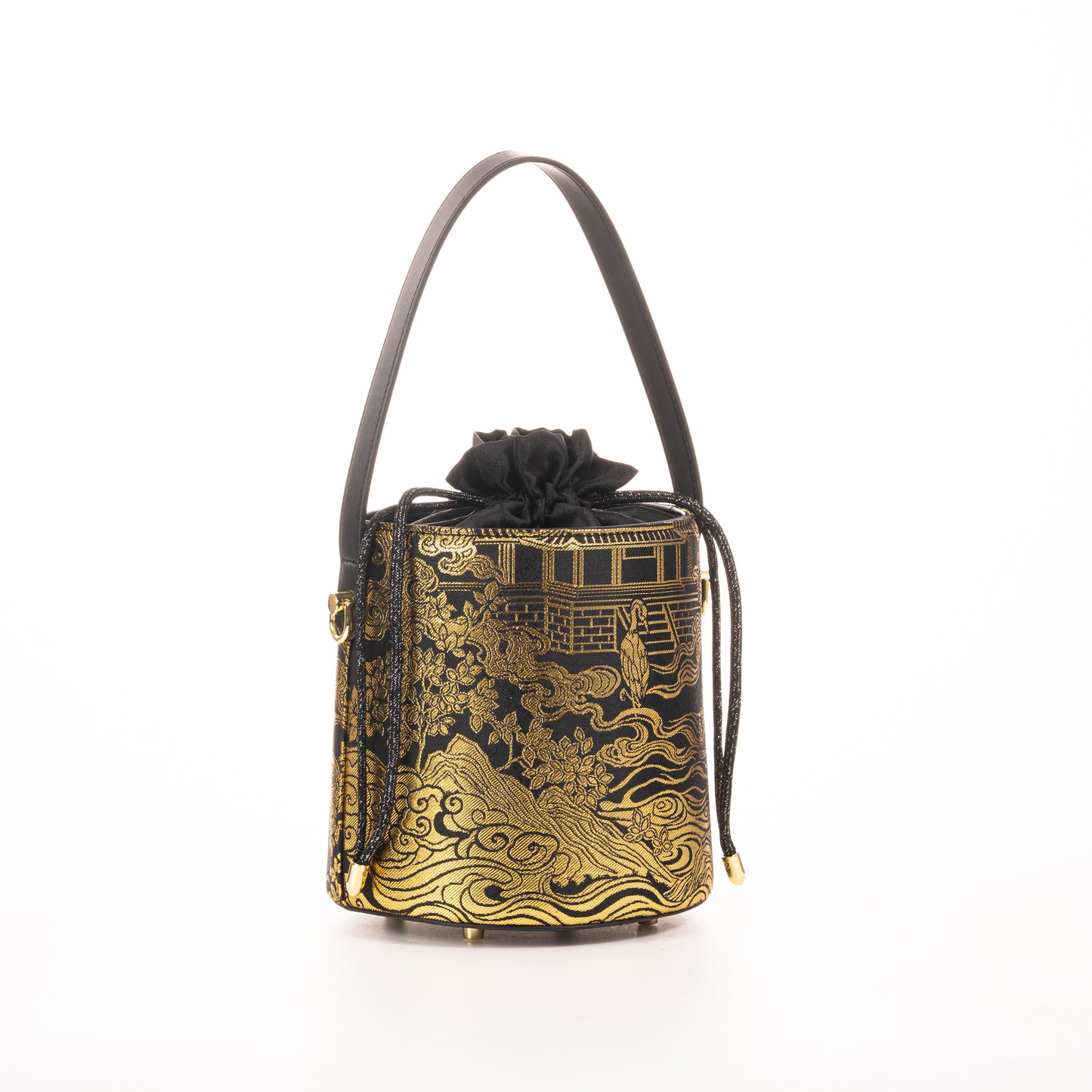 "A Glance Back of Immortal Crane" Bucket Handbag