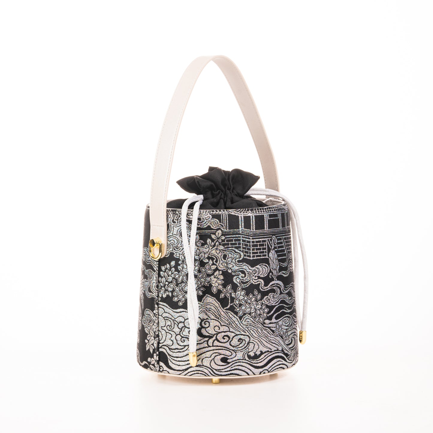"A Glance Back of Immortal Crane" Bucket Handbag